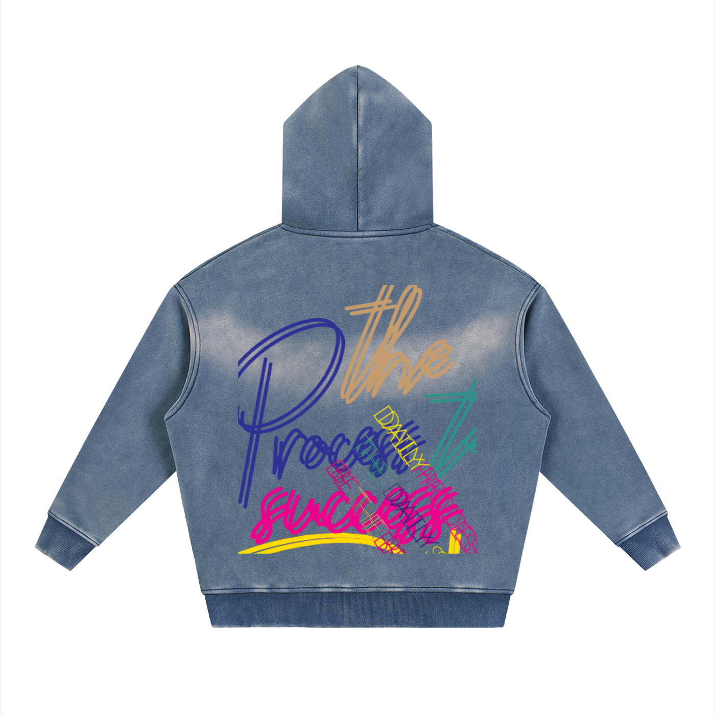 Sunfade Two-way Zipper Boxy Fleece Hoodie