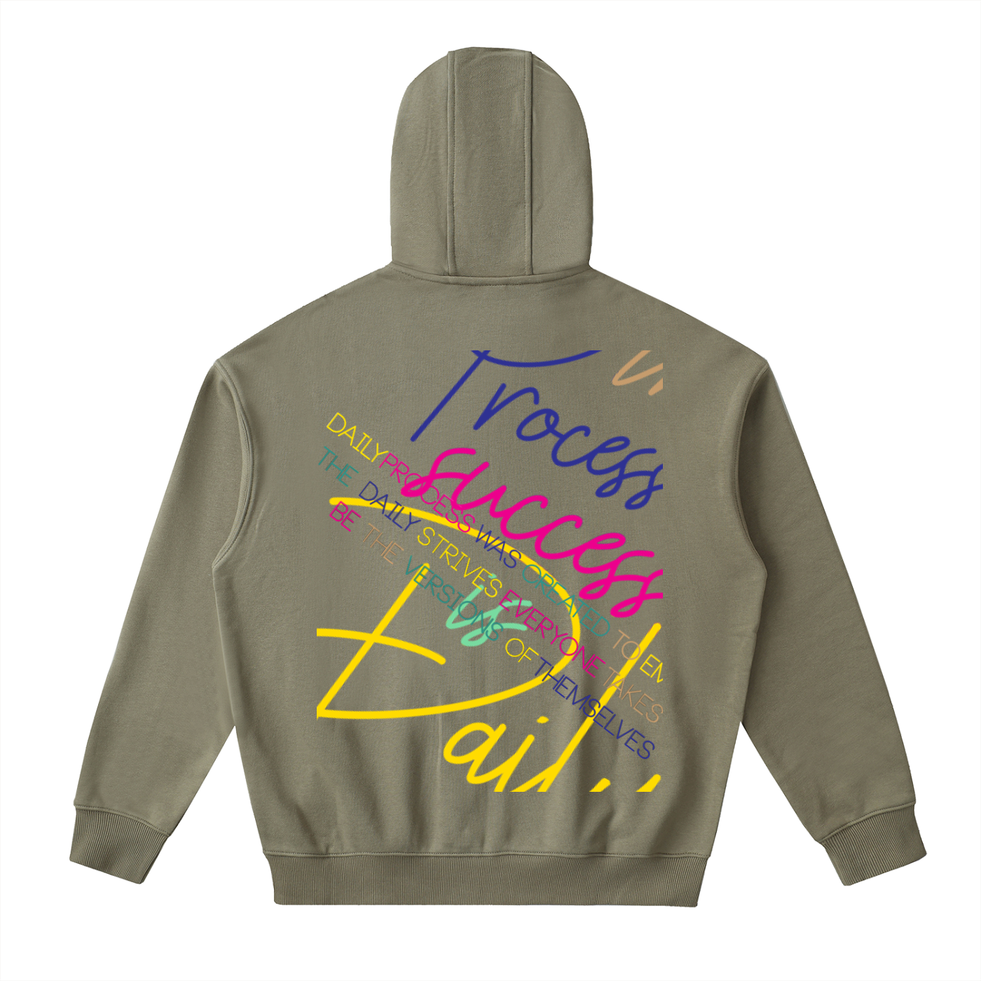Drop-Shoulder Zip Up Hoodie