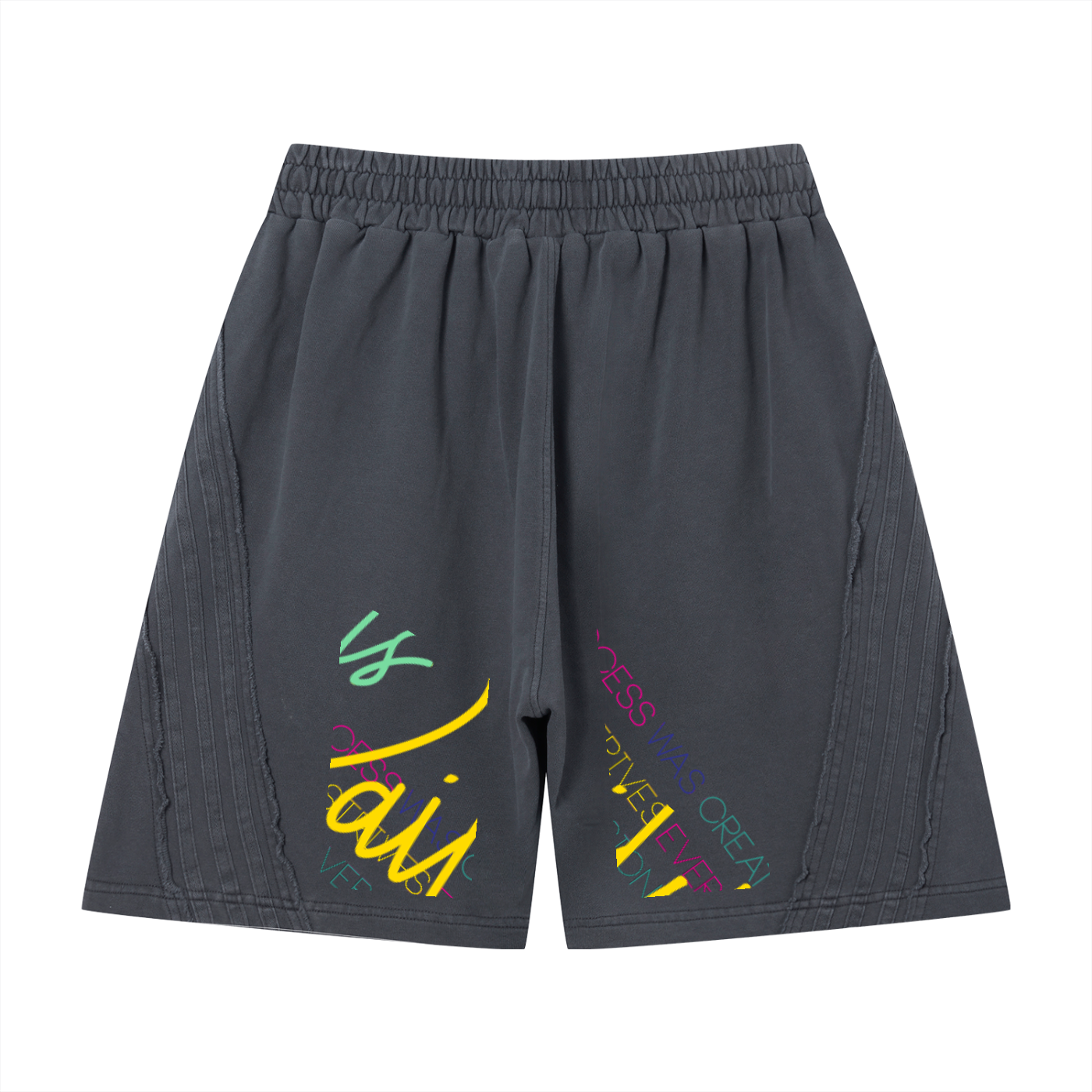 Unisex Vintage Wash Raw Edge Shorts
