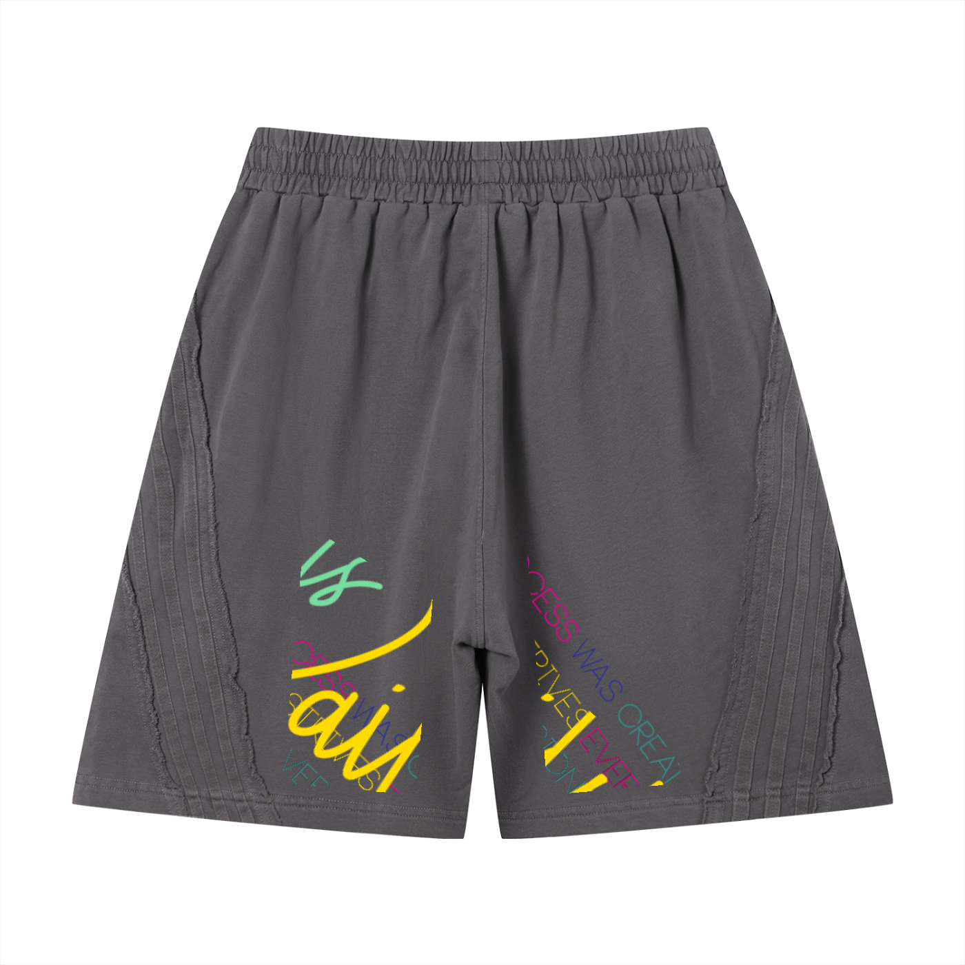 Unisex Vintage Wash Raw Edge Shorts