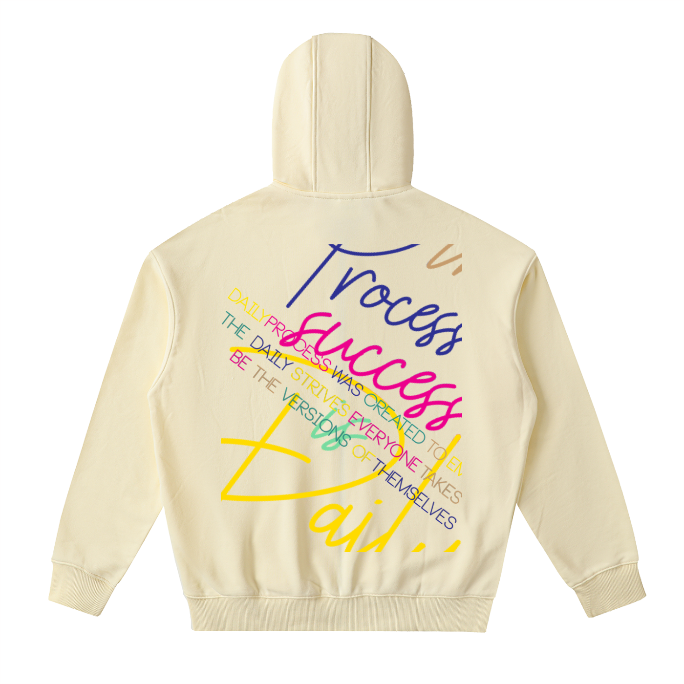 Drop-Shoulder Zip Up Hoodie