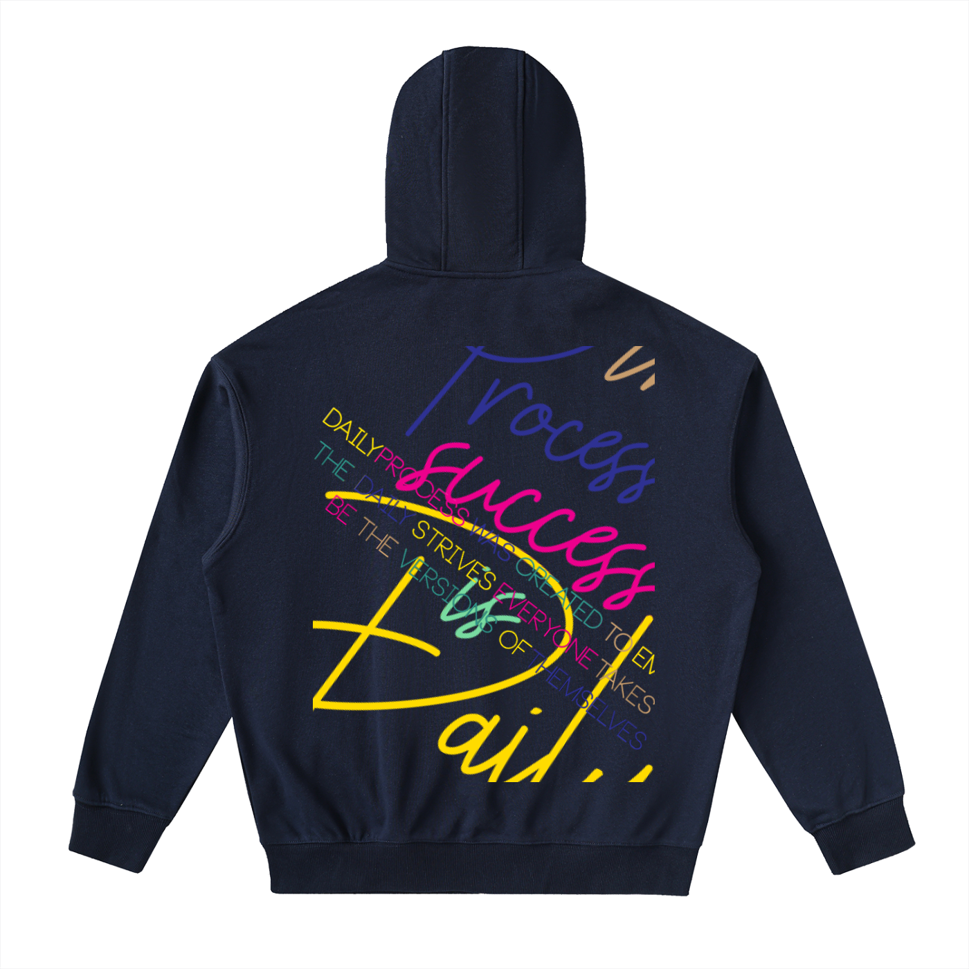 Drop-Shoulder Zip Up Hoodie