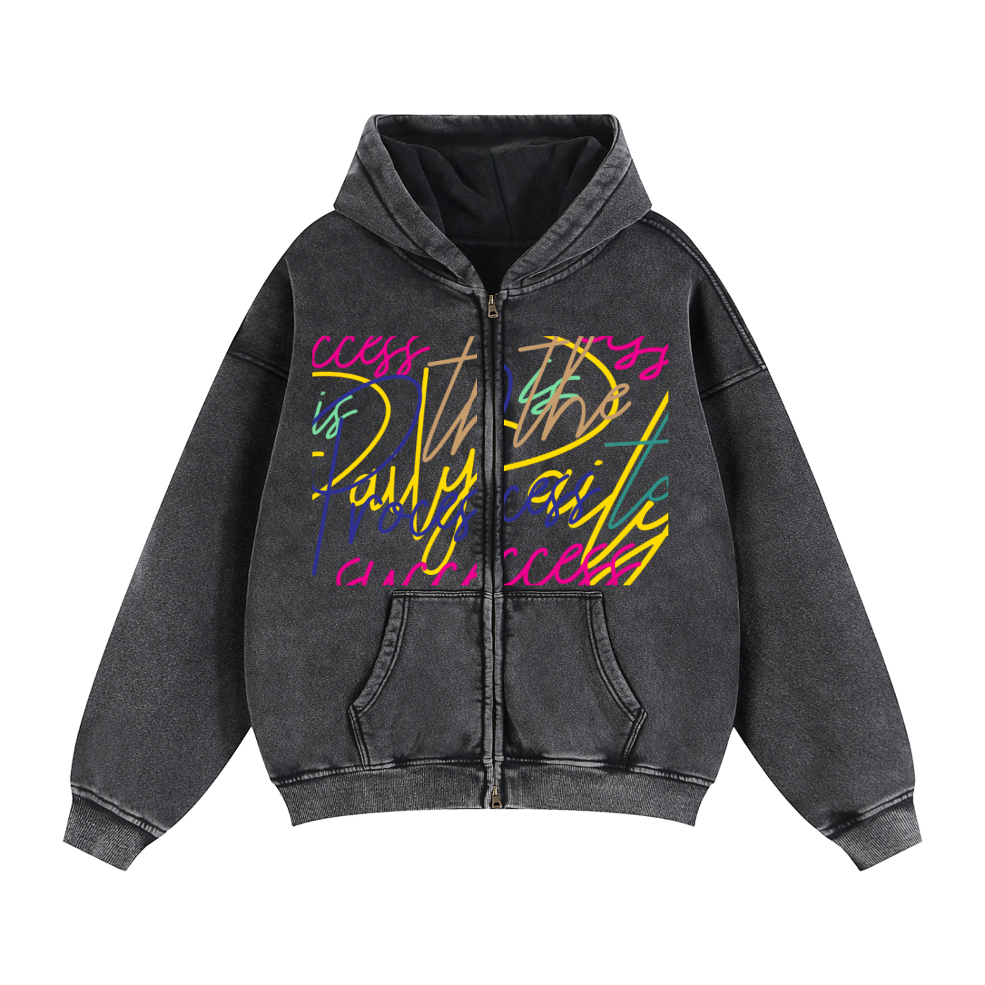 CROP ZIP HOODIE