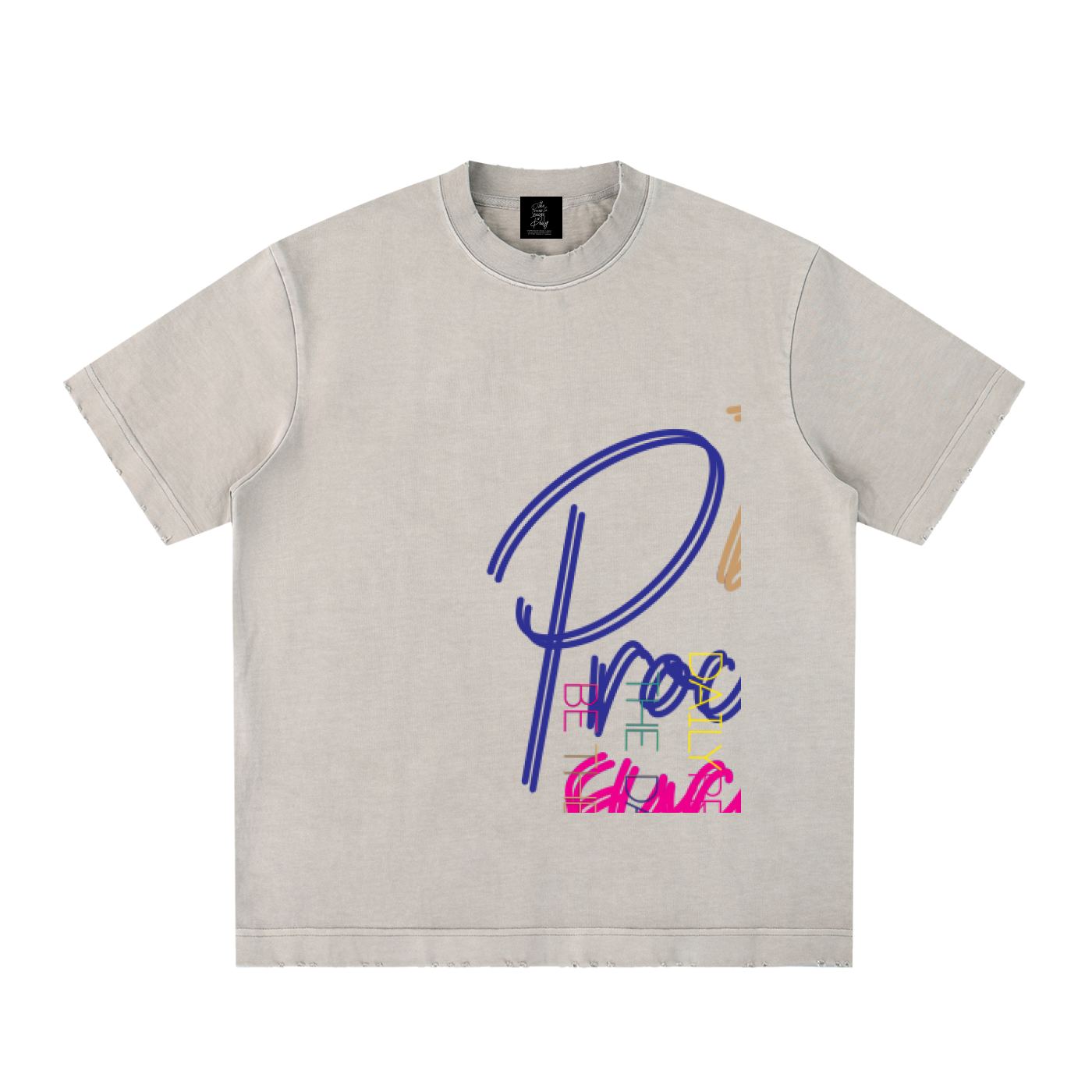 Heavyweight Vintage Washed Frayed T-Shirt