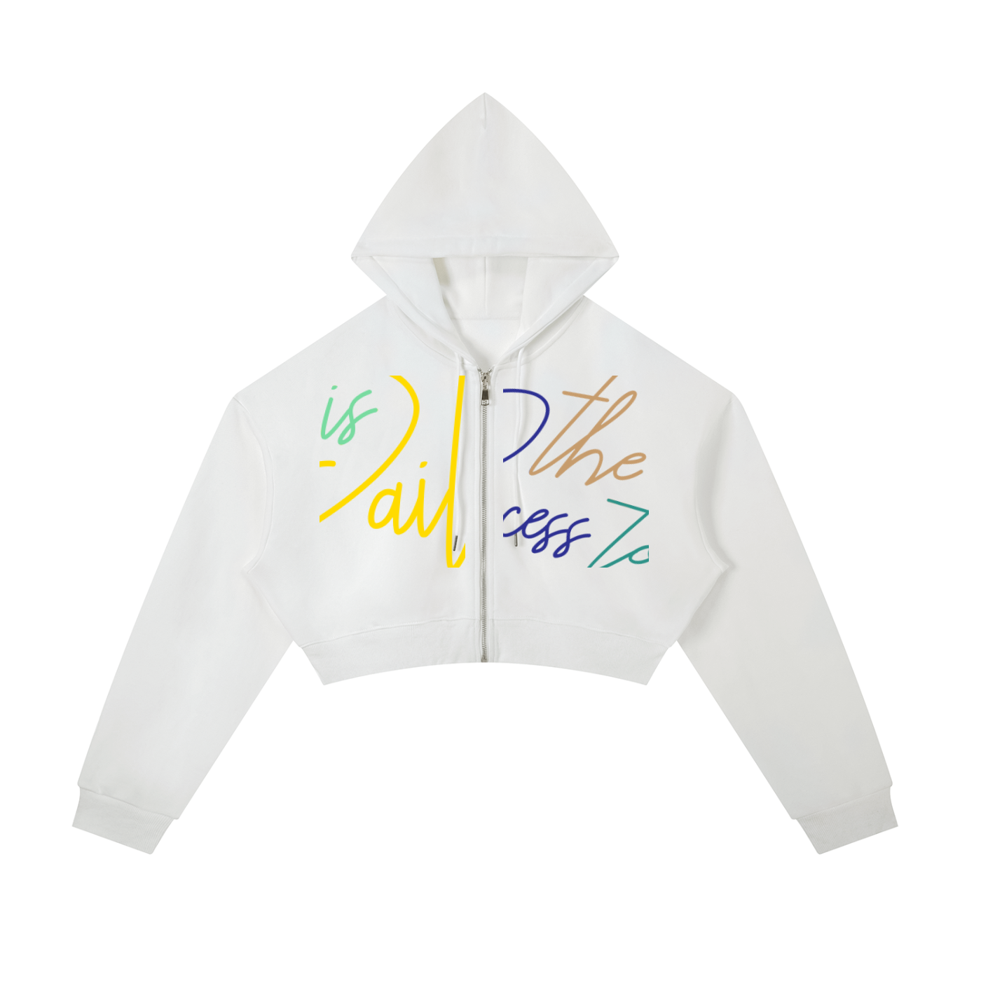 Essential Cropped Zip-Up Hoodie