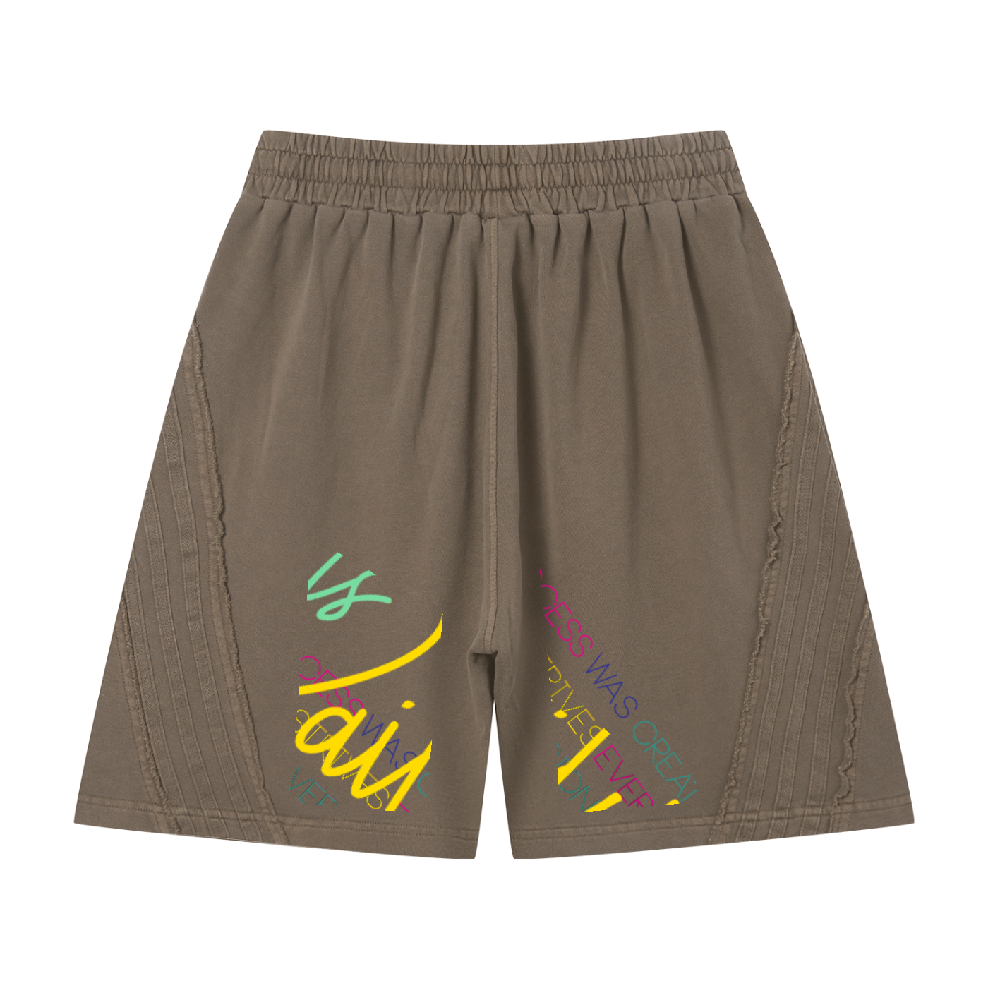 Unisex Vintage Wash Raw Edge Shorts