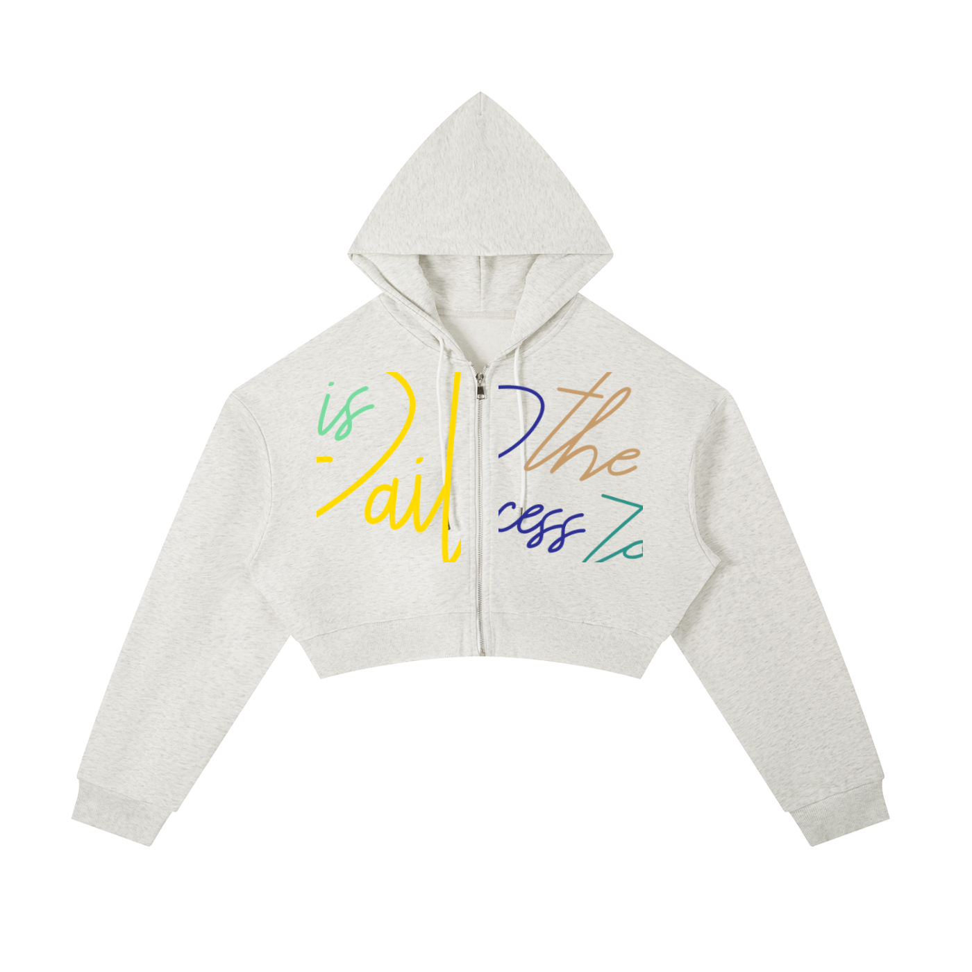 Essential Cropped Zip-Up Hoodie