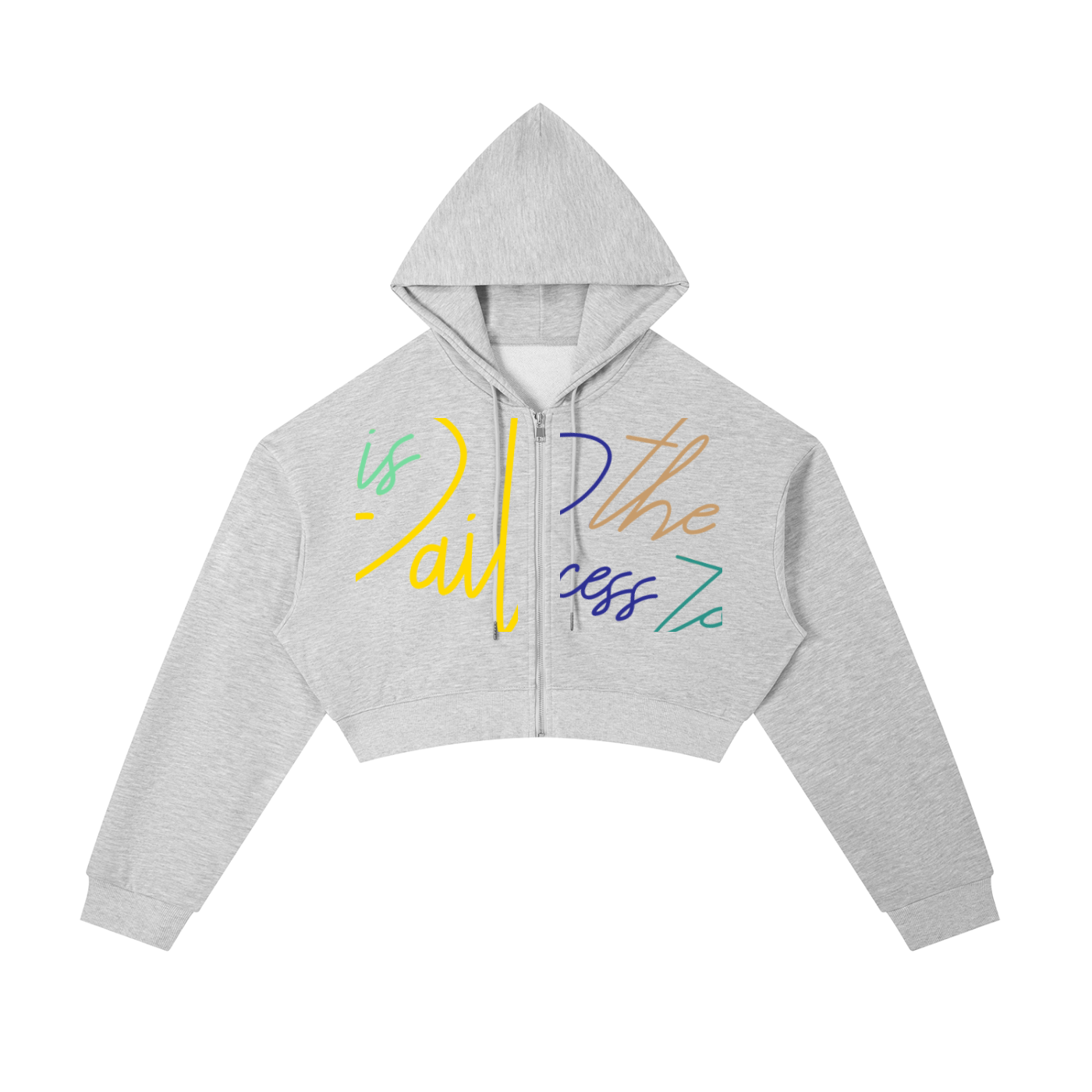 Essential Cropped Zip-Up Hoodie
