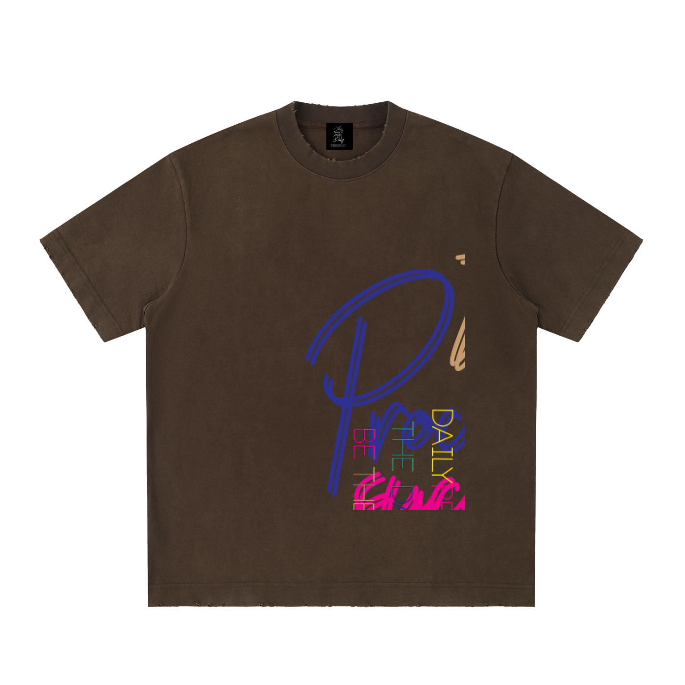 Heavyweight Vintage Washed Frayed T-Shirt